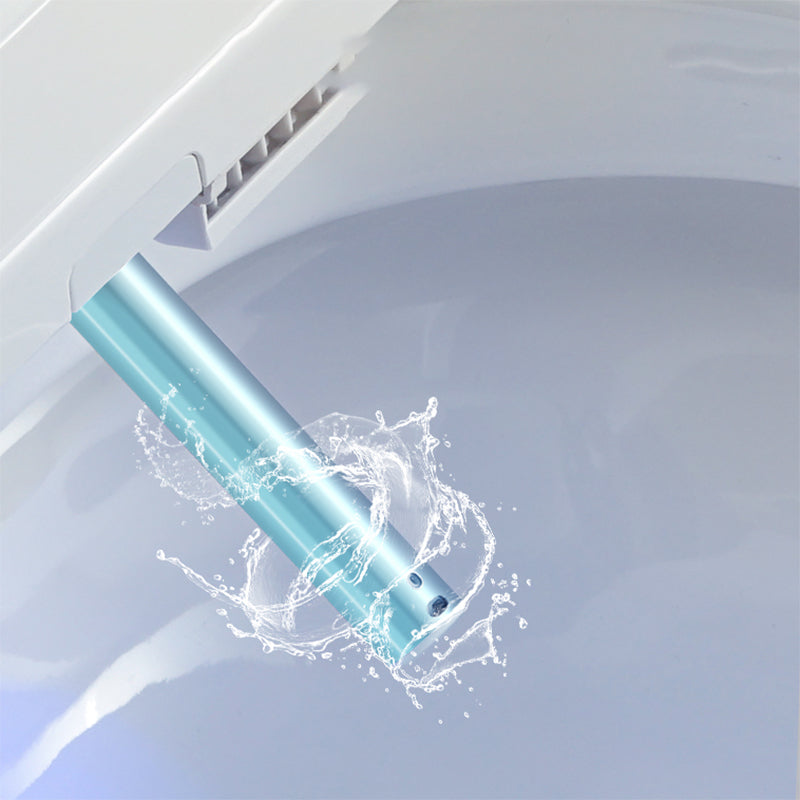 20" H Elongated Floor Mount Bidet Antimicrobial Smart Bidet Toilet Seat in White