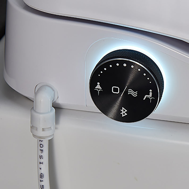 Elongated Wall Mounted Bidet 18.1" H Cotton White Smart Bidet with Warm Air Dryer