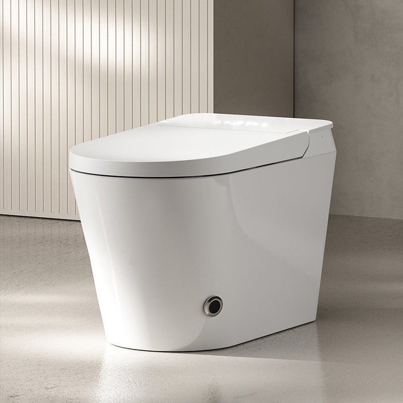 Contemporary Elongated Toilet Seat Bidet White Heated Seat Bidet Seat