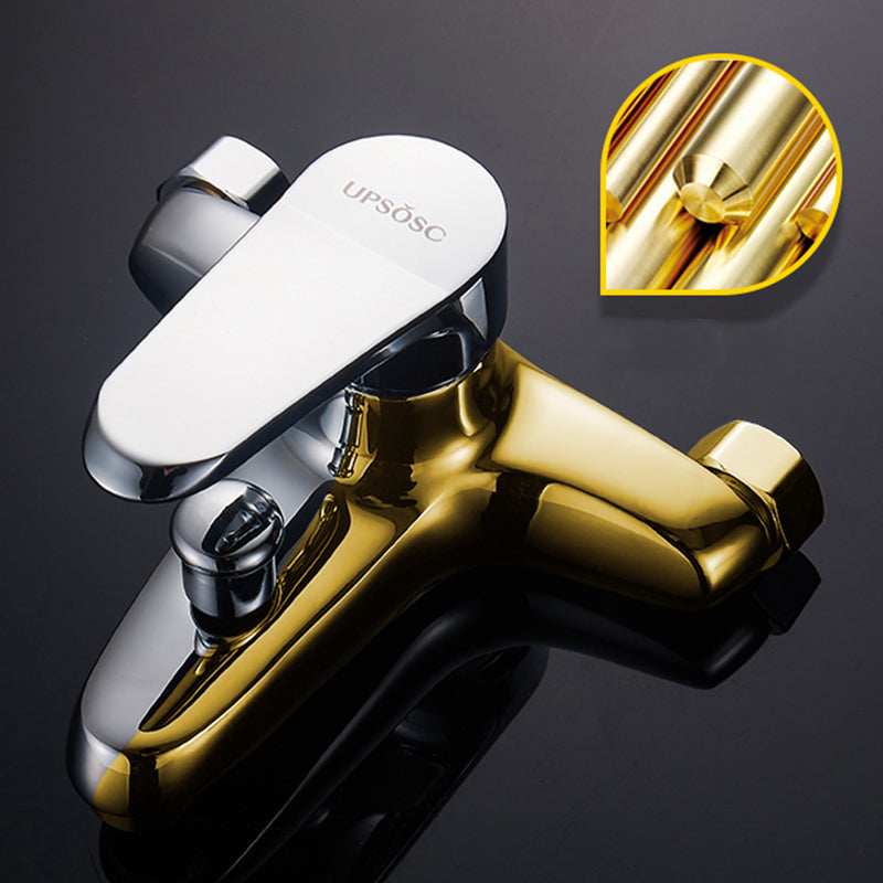 Tradition Fixed Bathtub Faucet Wall Mount Lever Handle Tub Faucet