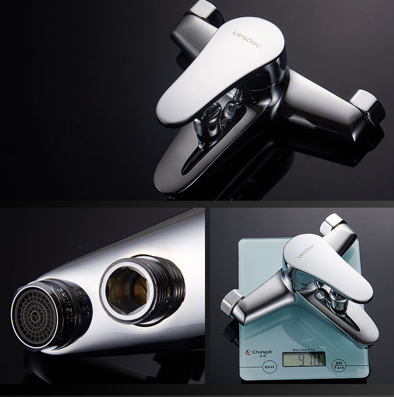 Tradition Fixed Bathtub Faucet Wall Mount Lever Handle Tub Faucet