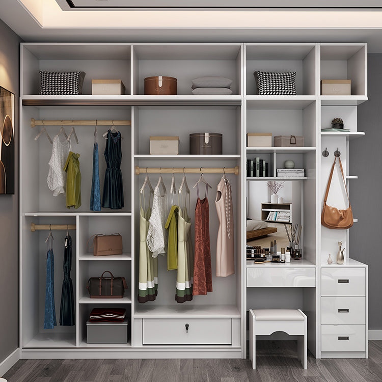 Contemporary Engineered Wood Wardrobe Home Freestanding Wardrobe