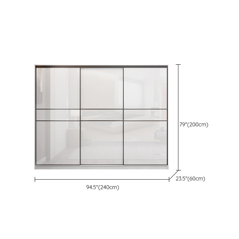 Contemporary Engineered Wood Wardrobe Home Freestanding Wardrobe