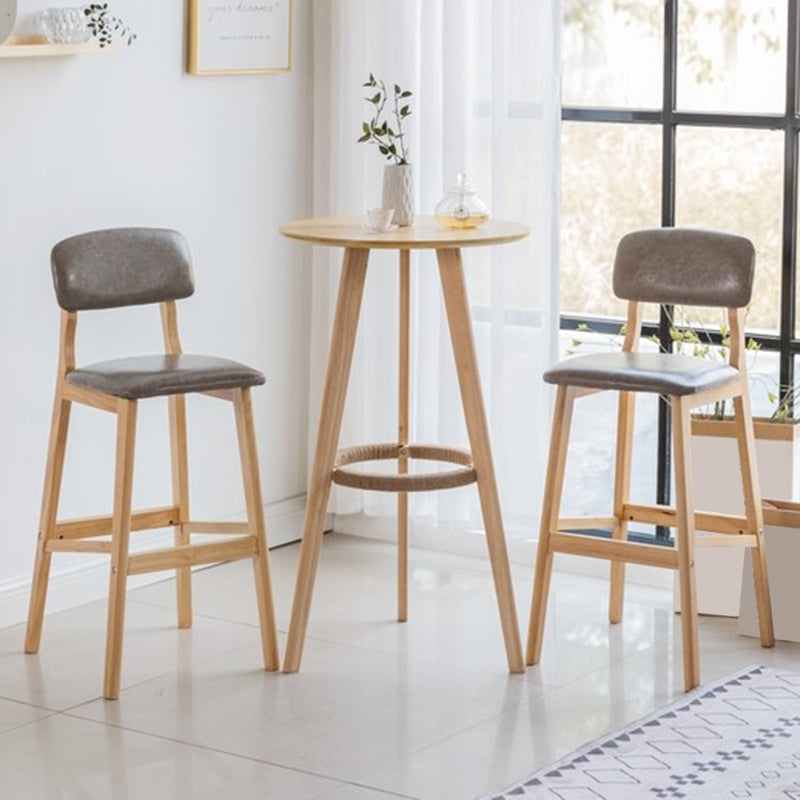 Contemporary Round Bar Set 1/3 Pieces Wooden Pub Table Set for Home