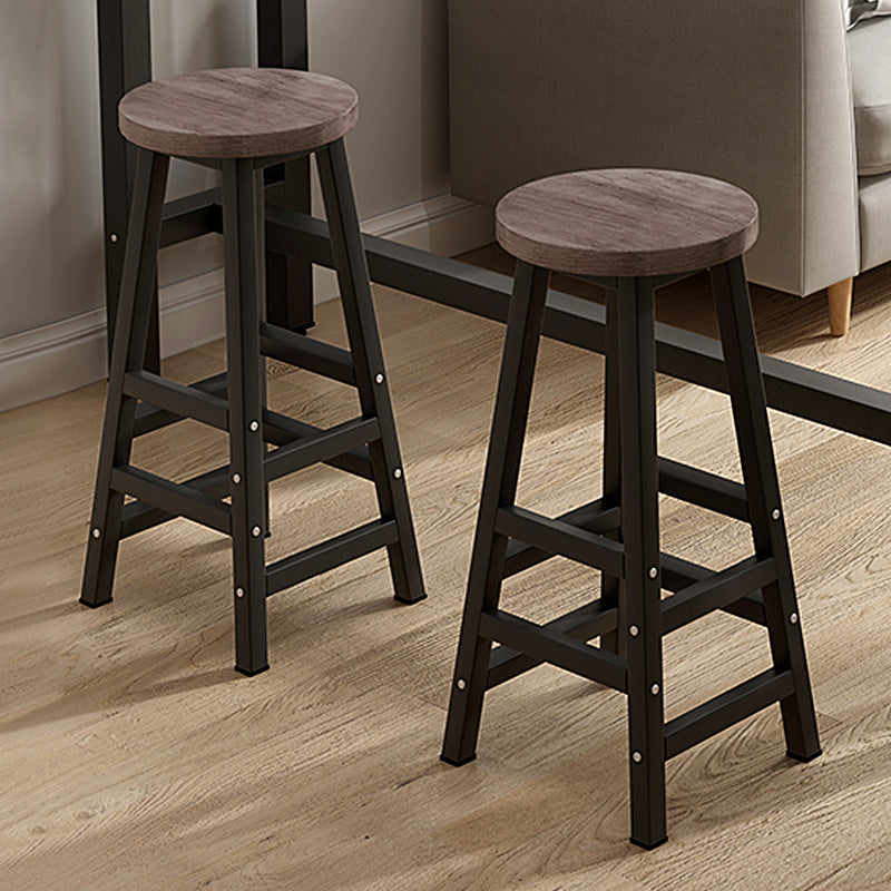 Rectangle Counter Height Pub Set 1/3/4 Pcs Metal Frame Bar Table and Backless Stools