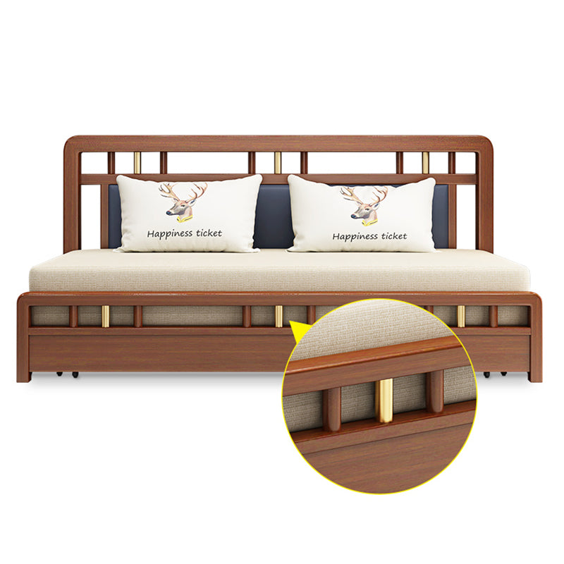 No Distressing Convertible Sofas Cotton Blend Sleeper Sofa with Storage