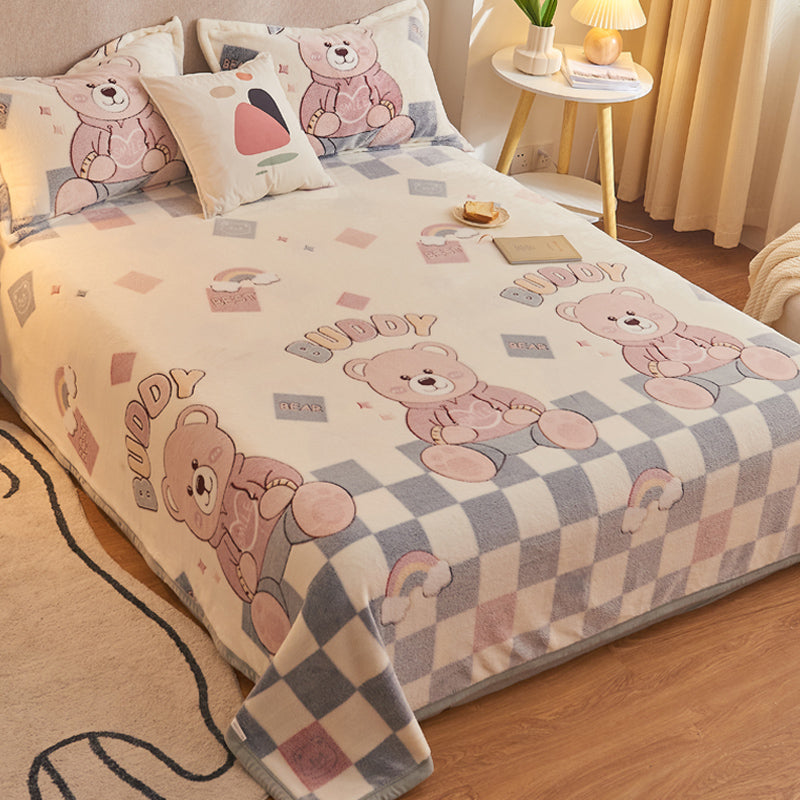Breathable Sheet Cartoon Pattern Non-Pilling Ultra-Soft Sheet