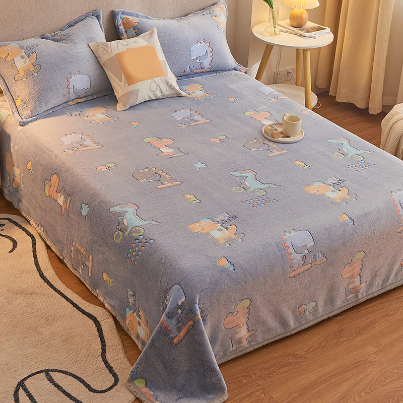 Breathable Sheet Cartoon Pattern Non-Pilling Ultra-Soft Sheet