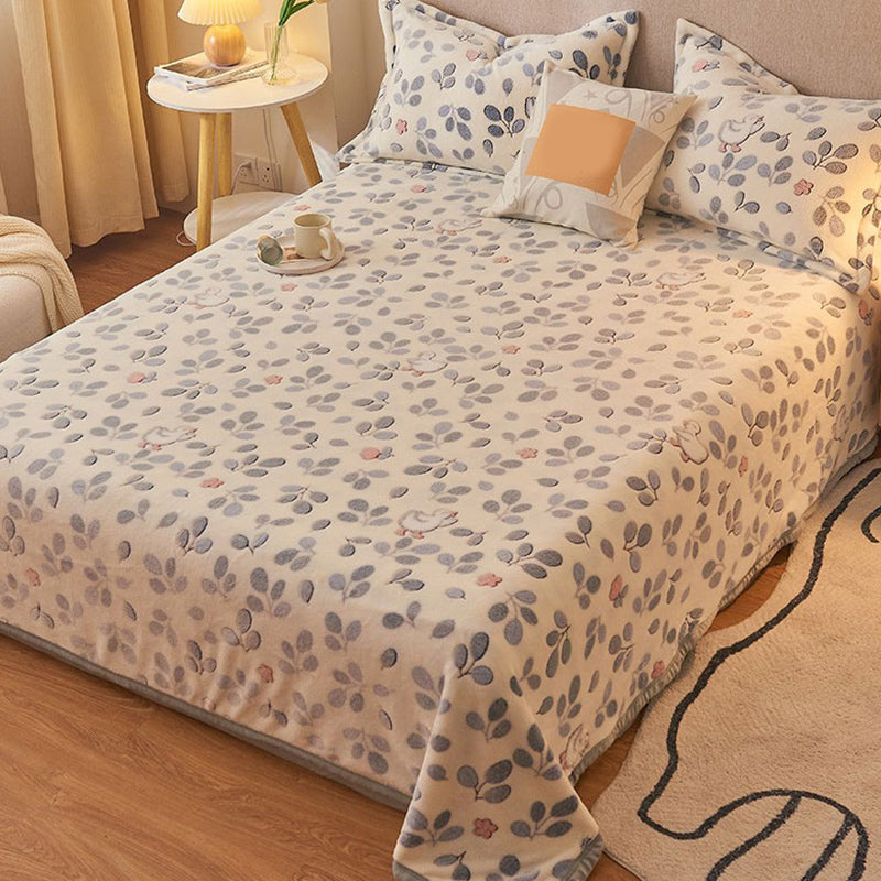 Modern Style Non-Pilling Sheet Cartoon Pattern Ultra-Soft Breathable Sheet