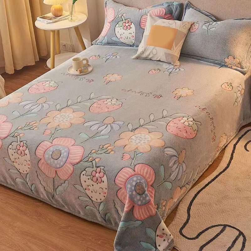 Modern Style Non-Pilling Sheet Cartoon Pattern Ultra-Soft Breathable Sheet