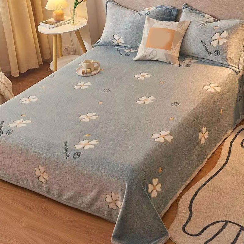 Modern Style Non-Pilling Sheet Cartoon Pattern Ultra-Soft Breathable Sheet