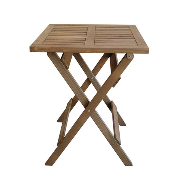Modern Geometric Foldable Patio Table Solid Wood Frame Dining Table for Outdoor