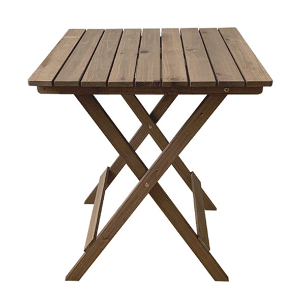 Modern Geometric Foldable Patio Table Solid Wood Frame Dining Table for Outdoor