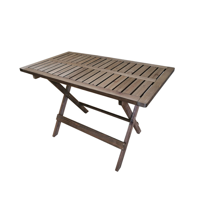 Modern Geometric Foldable Patio Table Solid Wood Frame Dining Table for Outdoor