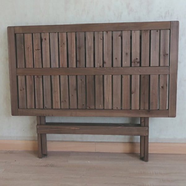 Modern Geometric Foldable Patio Table Solid Wood Frame Dining Table for Outdoor