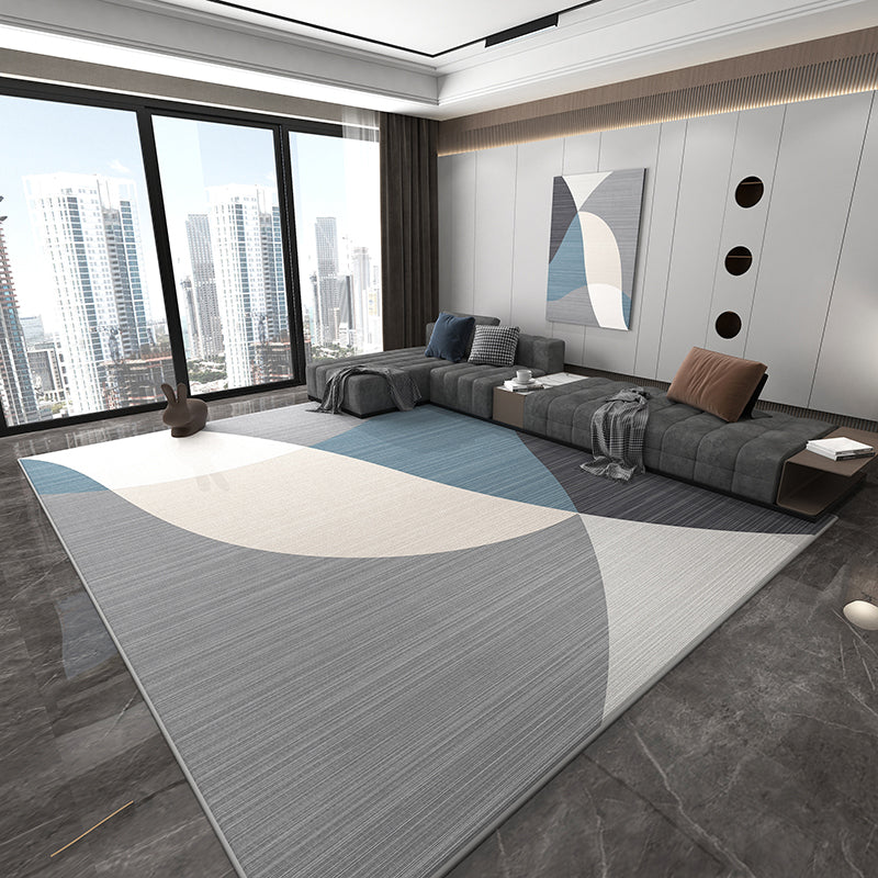 Simplicity Lattice Rug Synthetic Modern Carpet Anti-Slip Backing Rug for Home Decor