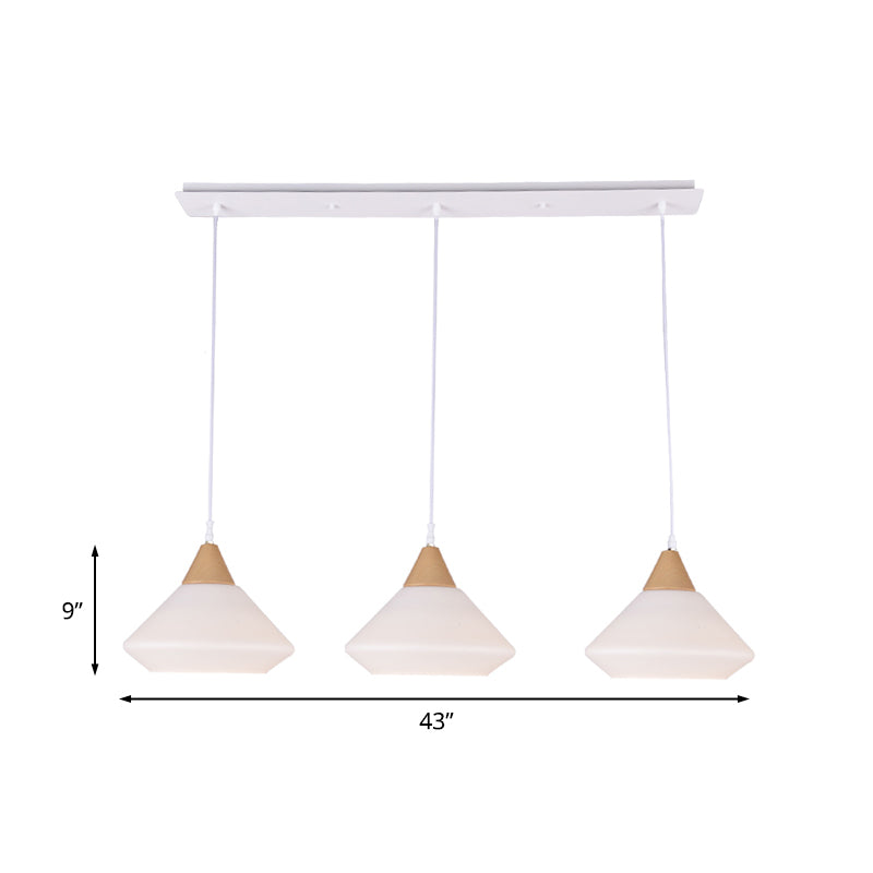 Cône de bois multiple pendentif suspension
