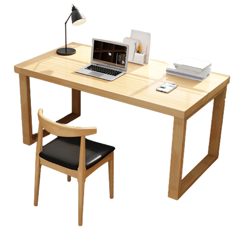 Contemporary Writing Desk in Rubber Wood with Rectangle Top Desk