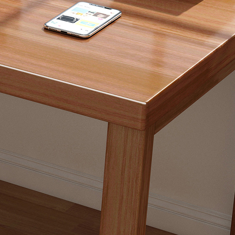 Contemporary Writing Desk in Rubber Wood with Rectangle Top Desk