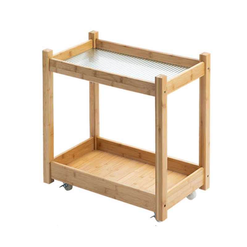 11" Wide Contemporary Corner Table Storage Clear Double Tier Accent Side Table