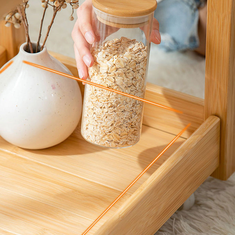 11" Wide Contemporary Corner Table Storage Clear Double Tier Accent Side Table