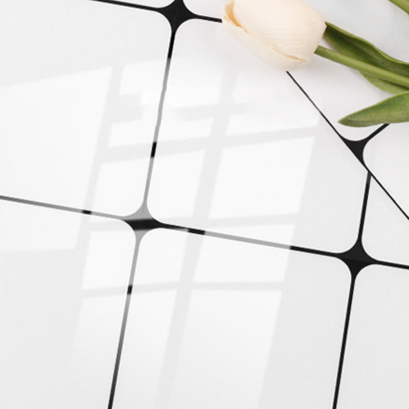 Square Peel and Stick Backsplash Tile PVC Peel and Stick Tile for Kitchen