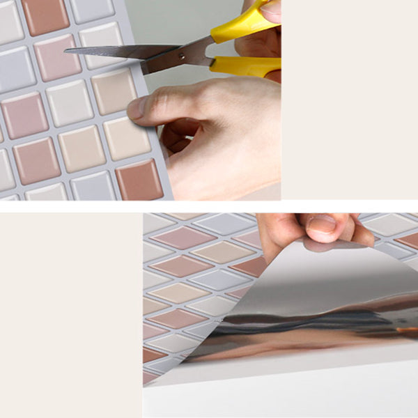 Pvc Tile Peel and Stick Tile Kitchen Waterproof Mosaic Backsplash Wall Tile