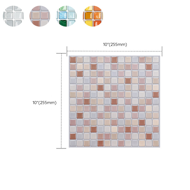 Pvc Tile Peel and Stick Tile Kitchen Waterproof Mosaic Backsplash Wall Tile