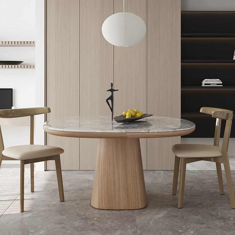 Solid Wood Base Table Square Dining Table for Kitchen Dining Room