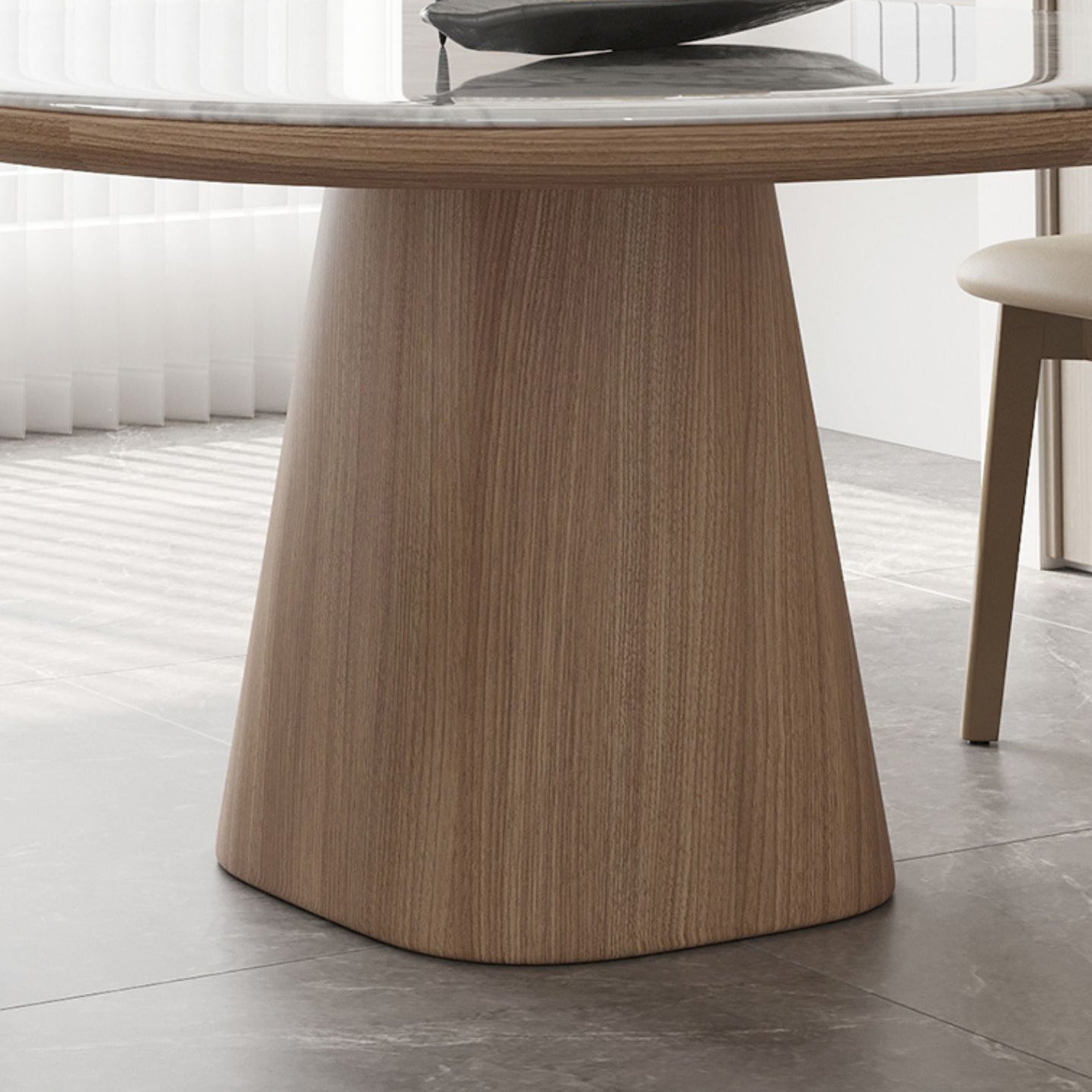 Solid Wood Base Table Square Dining Table for Kitchen Dining Room