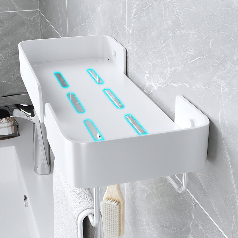 White Bathroom Set Modern 1/2/3 - Piece Anti-rust Bath Shelf