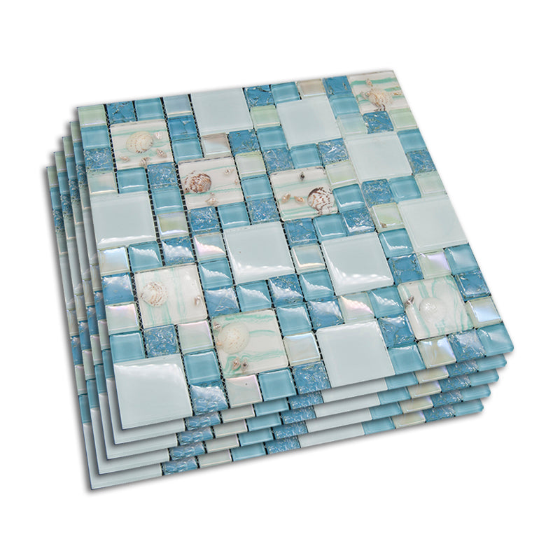 Grid Floor and Wall Tile Contemporary Glass Floor and Wall Tile