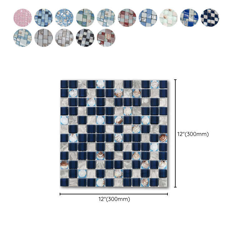 Grid Floor and Wall Tile Contemporary Glass Floor and Wall Tile