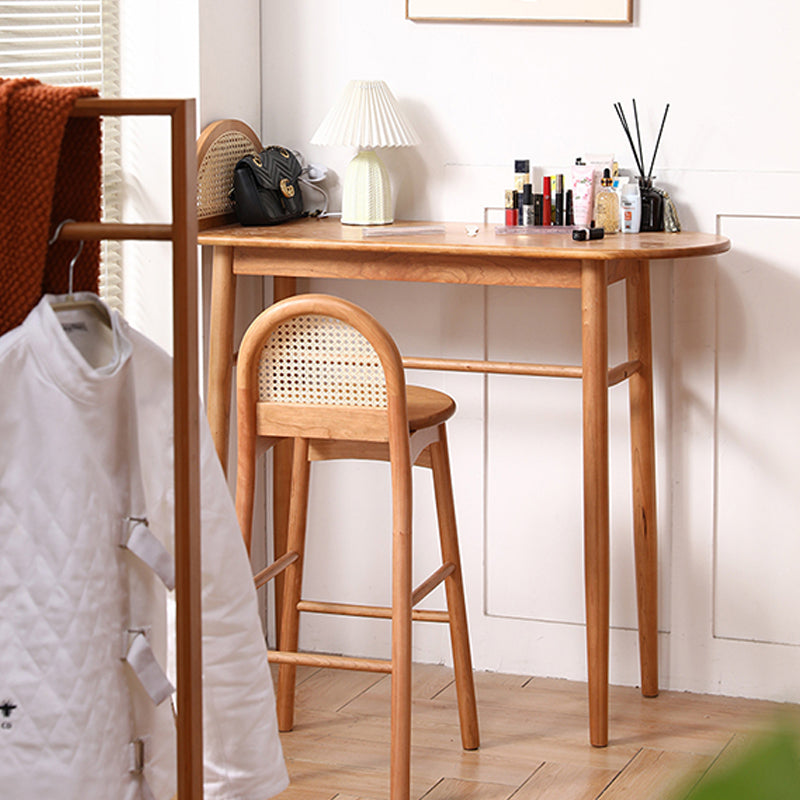 Modern Solid Wood Bar Dining Table Ellipse Bar Table for Kitchen