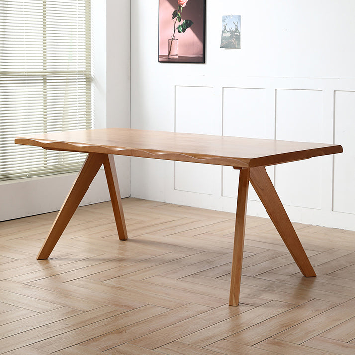 Modern Style Furniture 5/7 Pcs Rectangle Solid Wood Dinette Table with Dining Chair