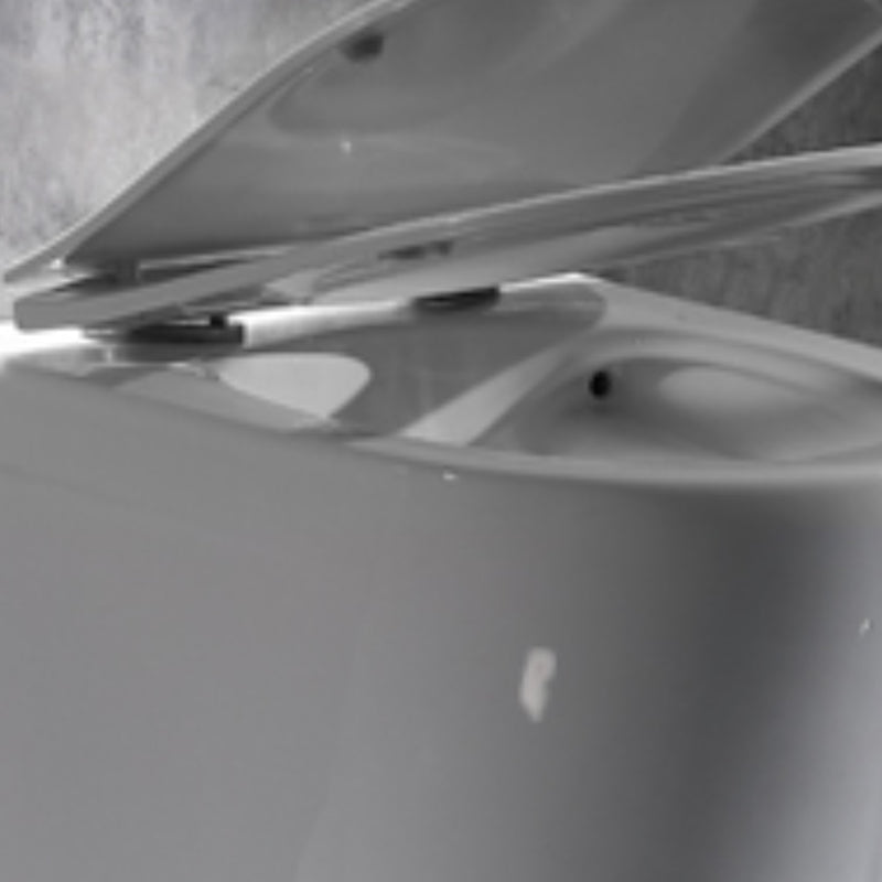 Modern Wall Mounted Flush Toilet White Toilet Bowl with Seat for Washroom