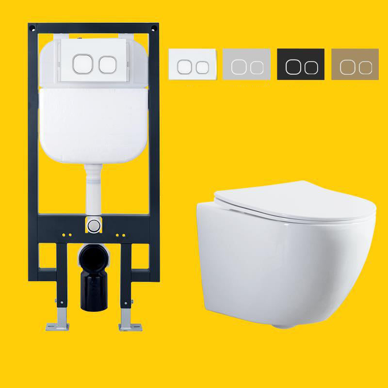 Contemporary Wall Hung Toilet Bowl White Seat Included Urine Toilet for Bathroom