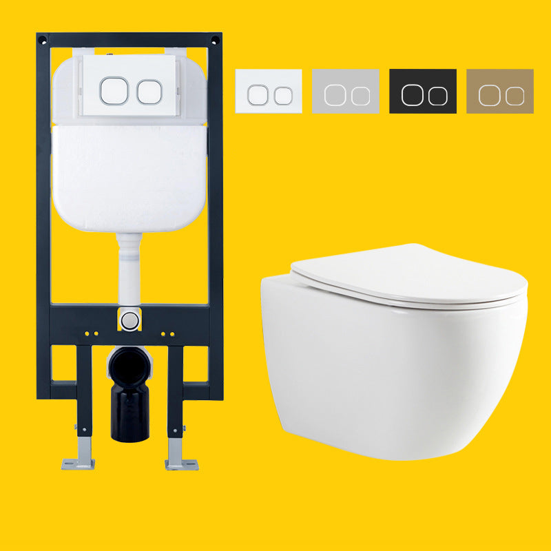 Contemporary Wall Hung Toilet Bowl White Seat Included Urine Toilet for Bathroom