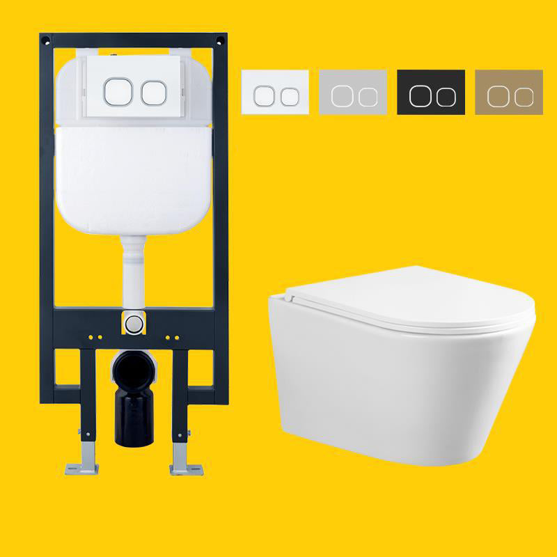 Contemporary Wall Hung Toilet Bowl White Seat Included Urine Toilet for Bathroom