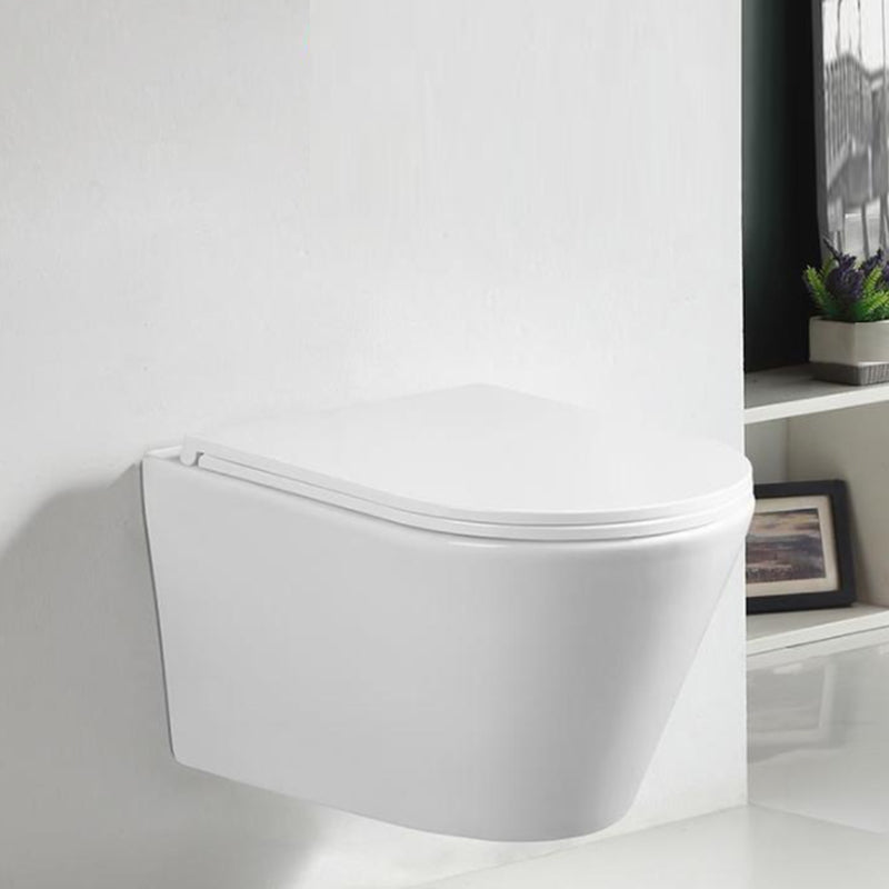 Contemporary Wall Hung Toilet Bowl White Seat Included Urine Toilet for Bathroom