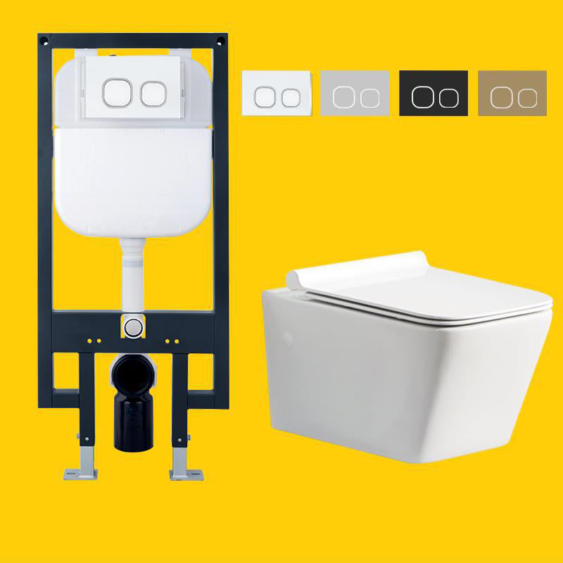 Contemporary Wall Hung Toilet Bowl White Seat Included Urine Toilet for Bathroom