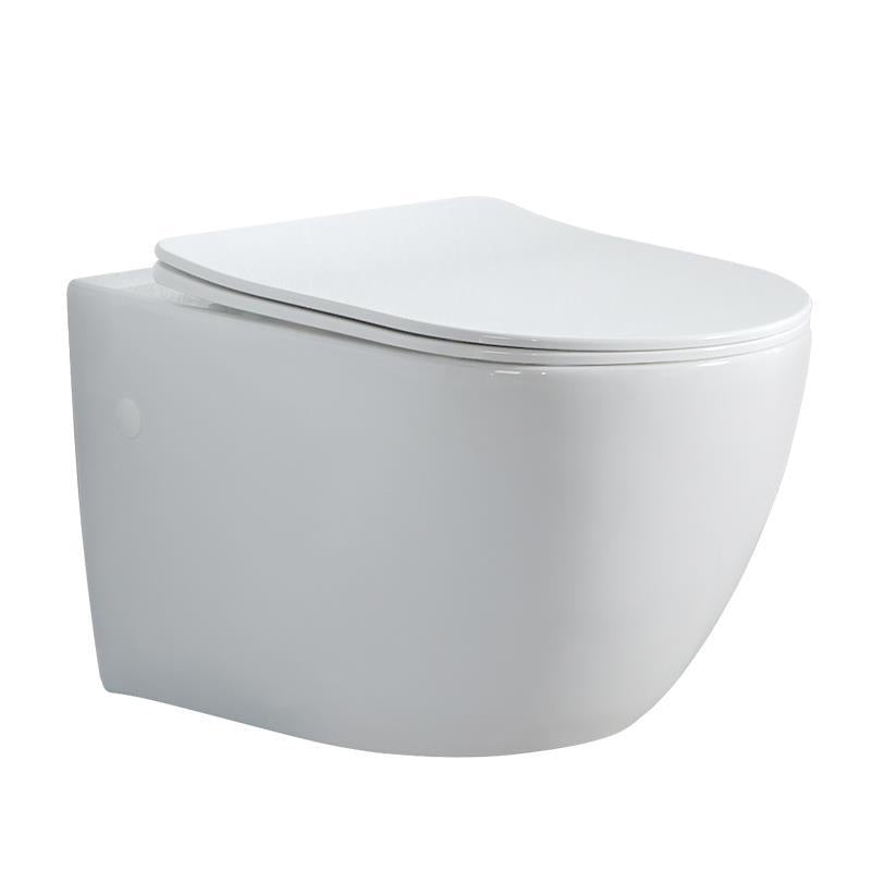 Contemporary Wall Hung Toilet Bowl White Seat Included Urine Toilet for Bathroom