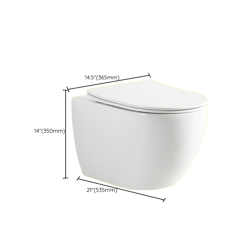 Contemporary Wall Hung Toilet Bowl White Seat Included Urine Toilet for Bathroom