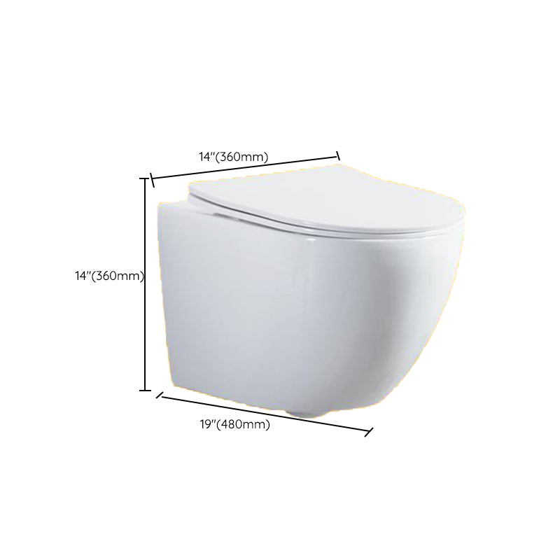 Contemporary Wall Hung Toilet Bowl White Seat Included Urine Toilet for Bathroom