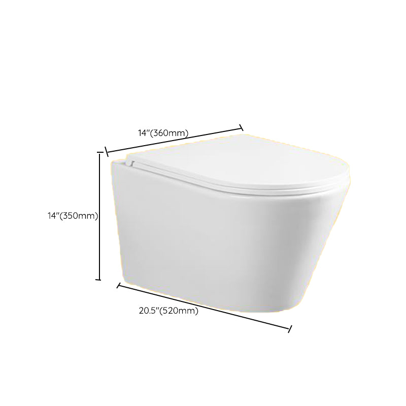 Contemporary Wall Hung Toilet Bowl White Seat Included Urine Toilet for Bathroom