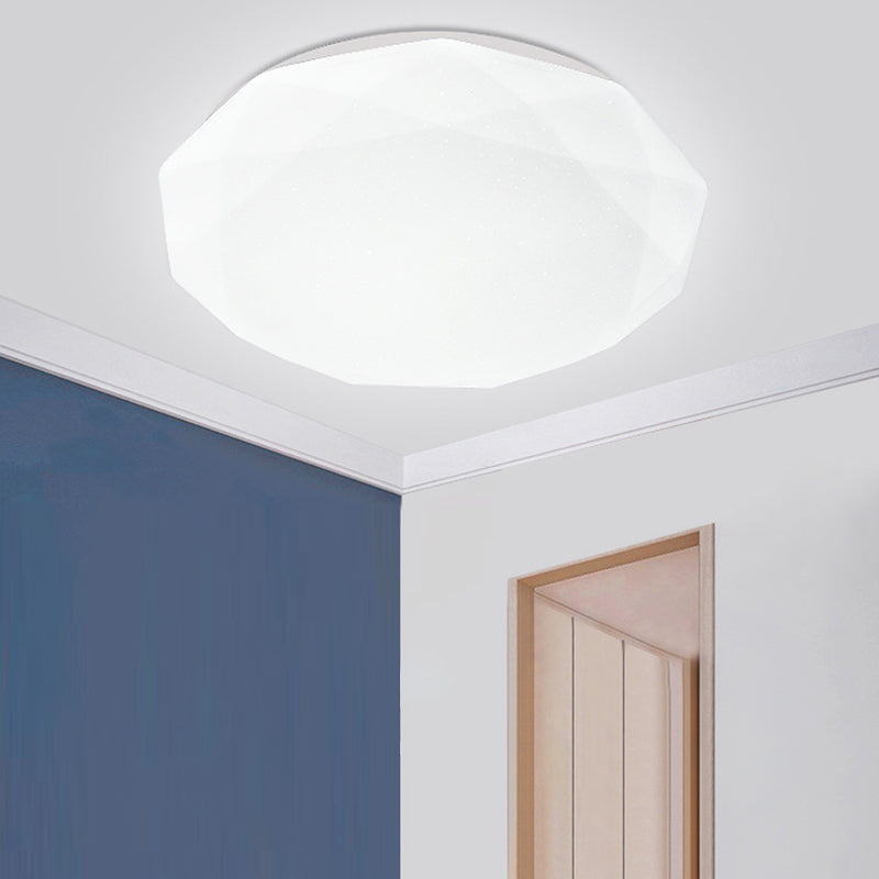 White LED Ceiling Light Modern Ceiling Mount Light with Acrylic Shade for Balcony