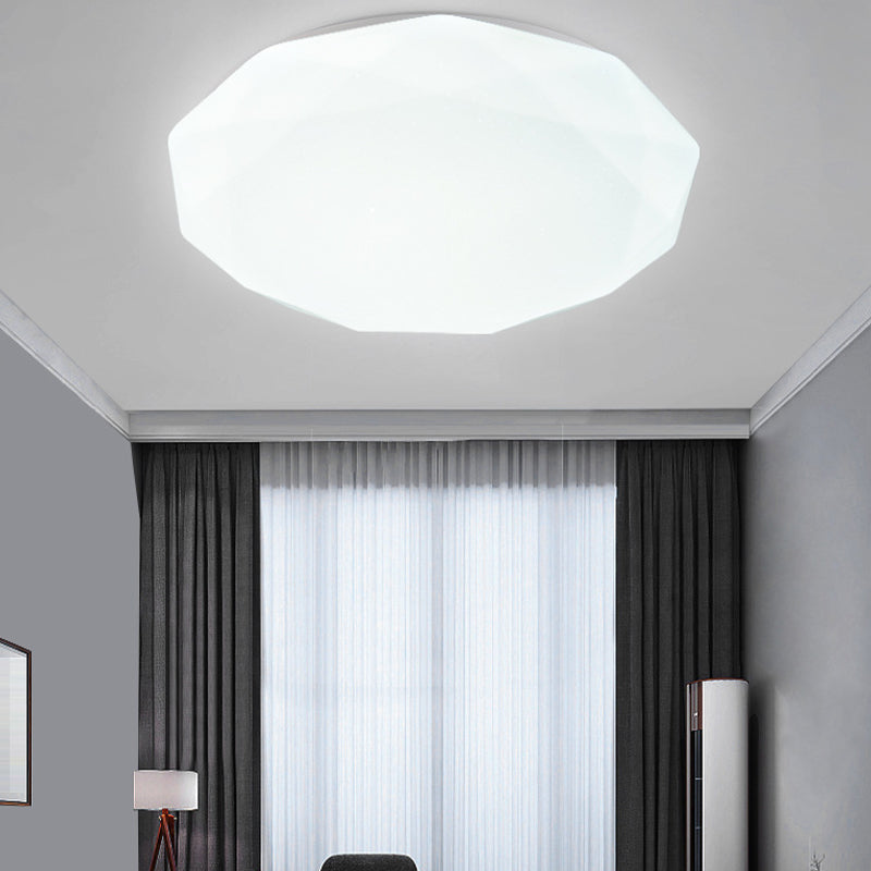 White LED Ceiling Light Modern Ceiling Mount Light with Acrylic Shade for Balcony