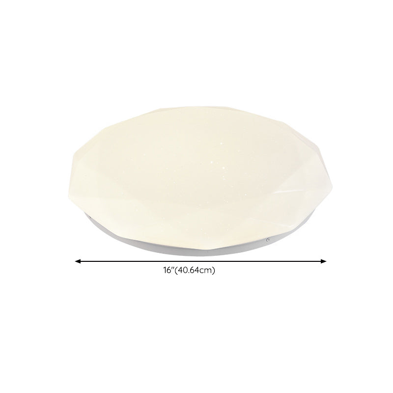 White LED Ceiling Light Modern Ceiling Mount Light with Acrylic Shade for Balcony