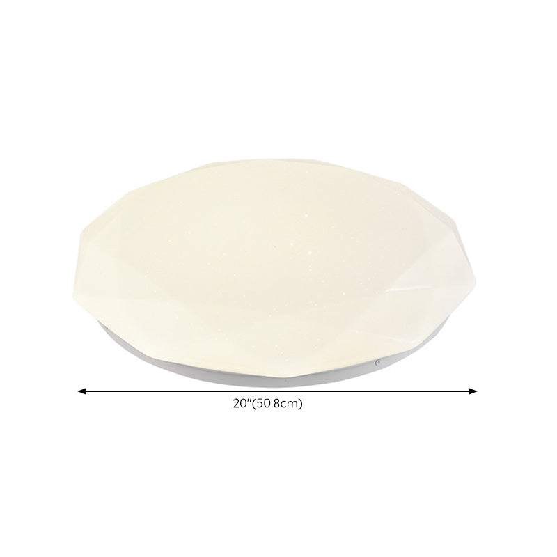 White LED Ceiling Light Modern Ceiling Mount Light with Acrylic Shade for Balcony