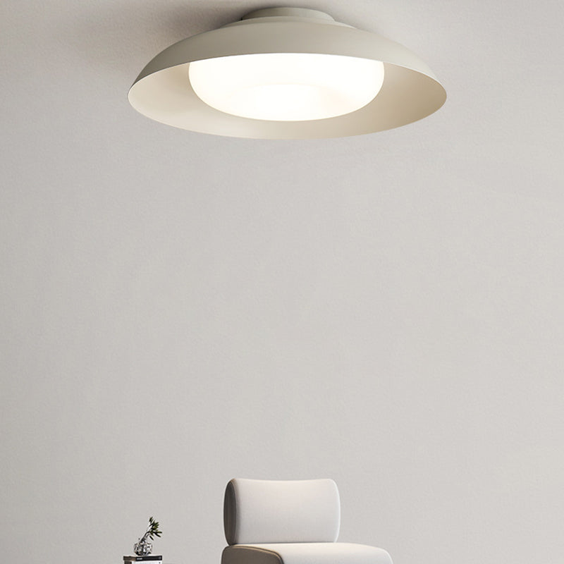 Contemporary Metallic LED Ceiling Light Simple Flush Mount Light Fixture for Bedroom